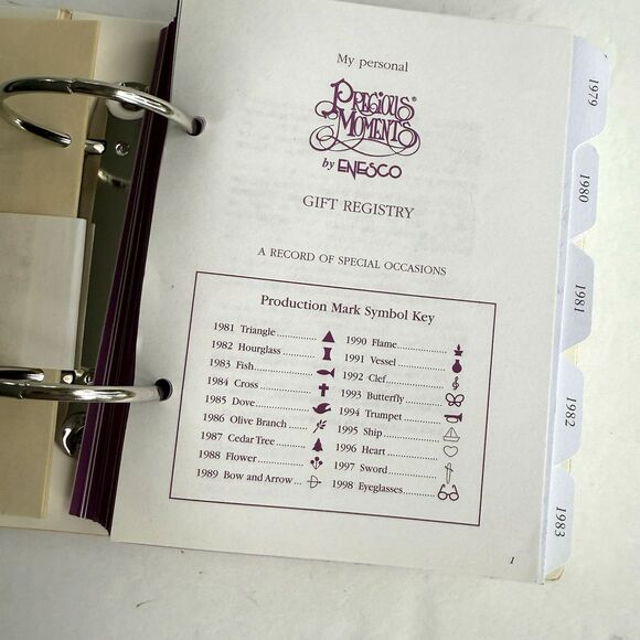 Vtg 1996 The Enesco Precious Moments Log Book Collectors Club Catalog 1979-1998 - Picture 3 of 11